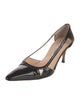 Manolo Blahnik Patent Leather Cutout Accent Pumps