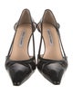 Manolo Blahnik Patent Leather Cutout Accent Pumps
