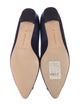 Manolo Blahnik Satin Crystal Embellishments Flats
