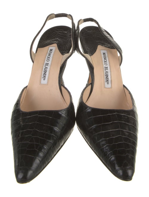 Manolo Blahnik Crocodile Pumps