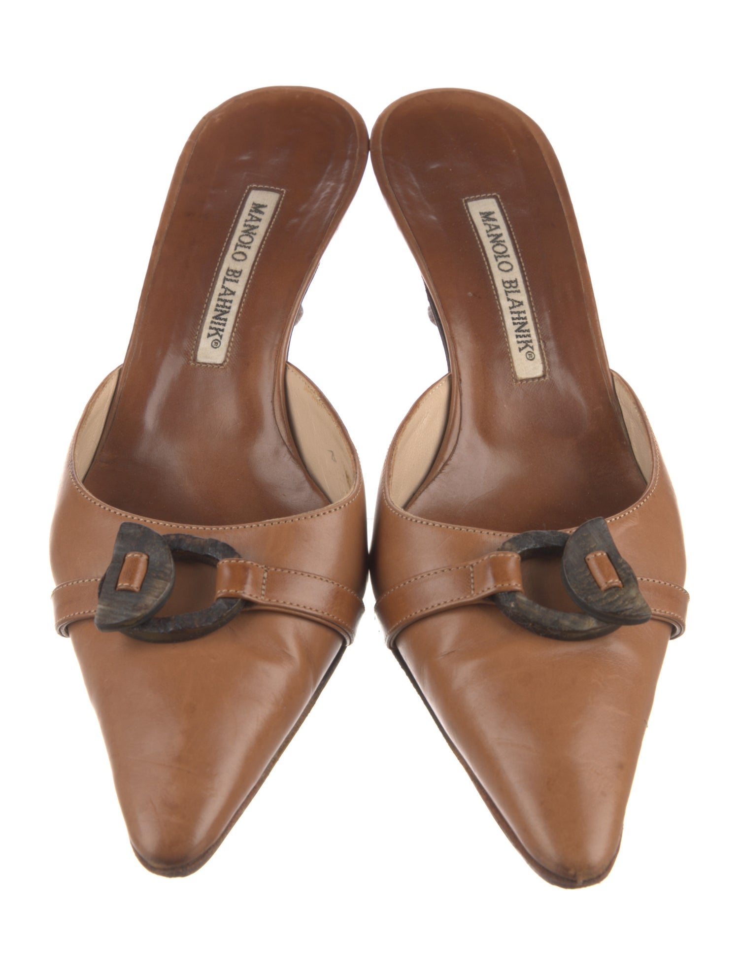 Manolo Blahnik Leather Mules
