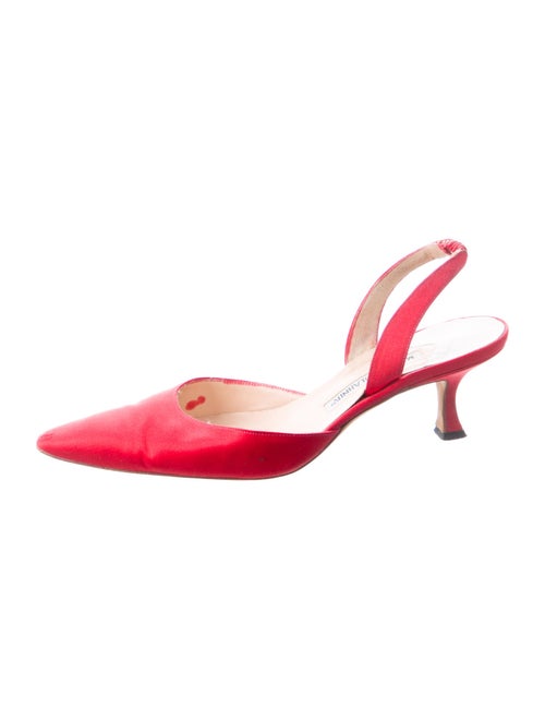 Manolo Blahnik Suede Slingback Pumps
