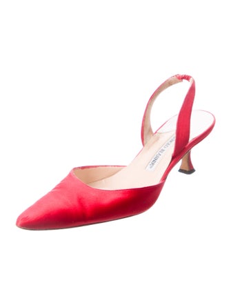 Manolo Blahnik Suede Slingback Pumps