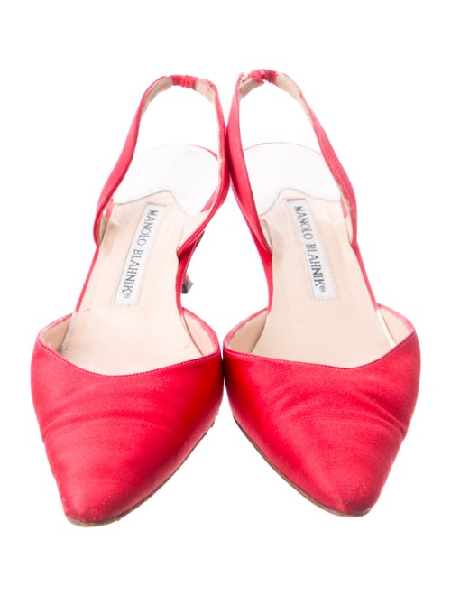 Manolo Blahnik Suede Slingback Pumps