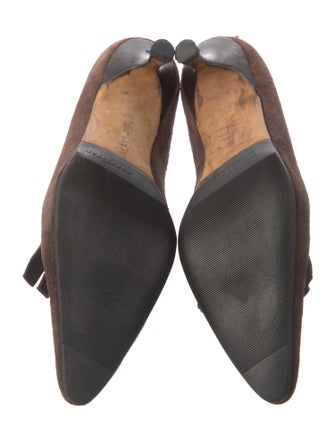 Manolo Blahnik Suede Bow Accents Pumps