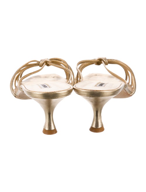 Manolo Blahnik Leather Slides