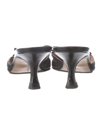 Manolo Blahnik Leather Mules