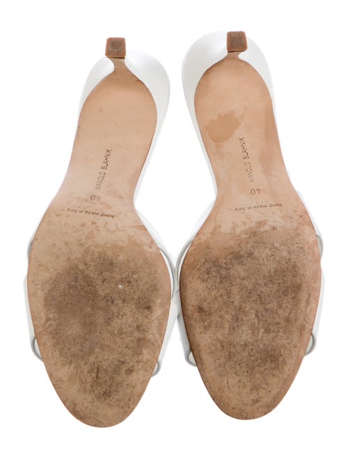 Manolo Blahnik Leather Slides