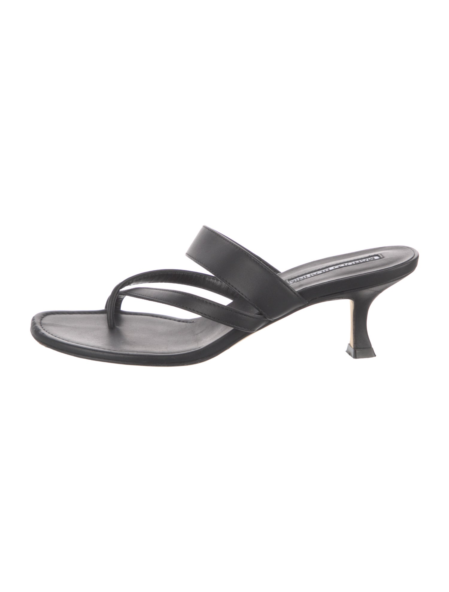Manolo Blahnik Leather Slides