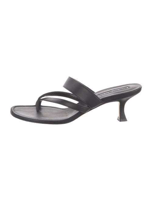 Manolo Blahnik Leather Slides