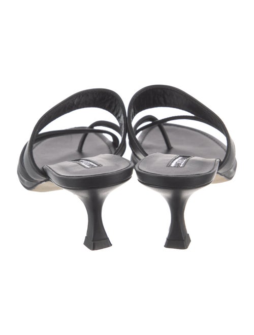 Manolo Blahnik Leather Slides