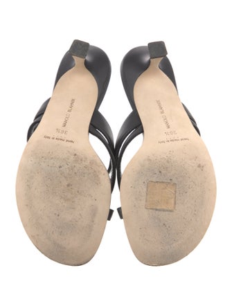 Manolo Blahnik Leather Slides