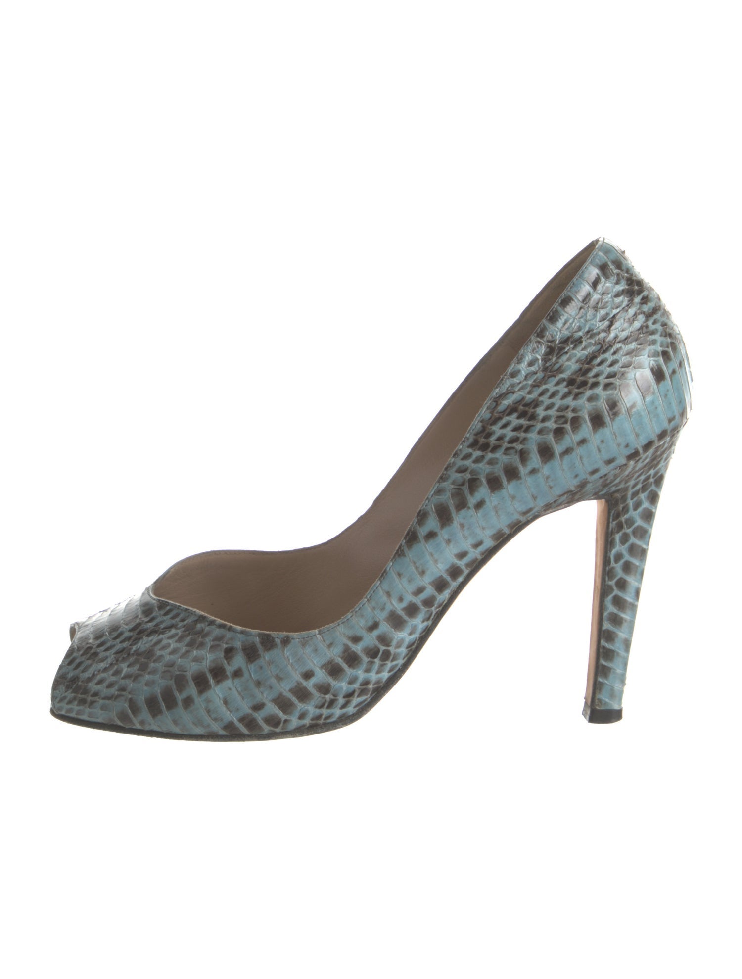 Manolo Blahnik Snakeskin Animal Print Pumps