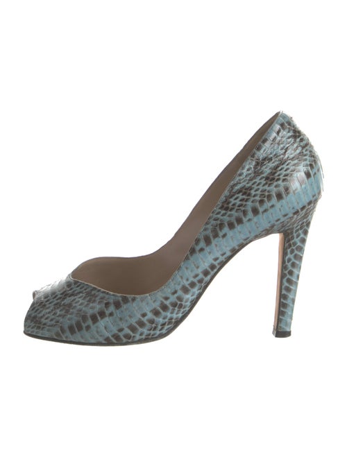 Manolo Blahnik Snakeskin Animal Print Pumps