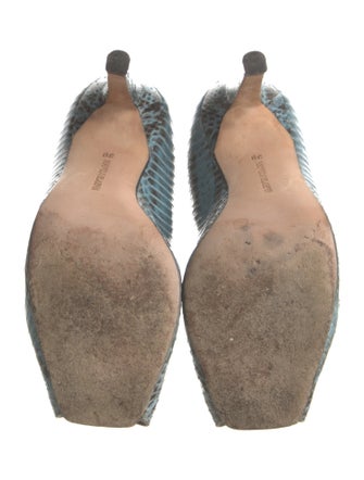 Manolo Blahnik Snakeskin Animal Print Pumps