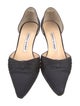 Manolo Blahnik Satin Cutout Accent D'Orsay Pumps