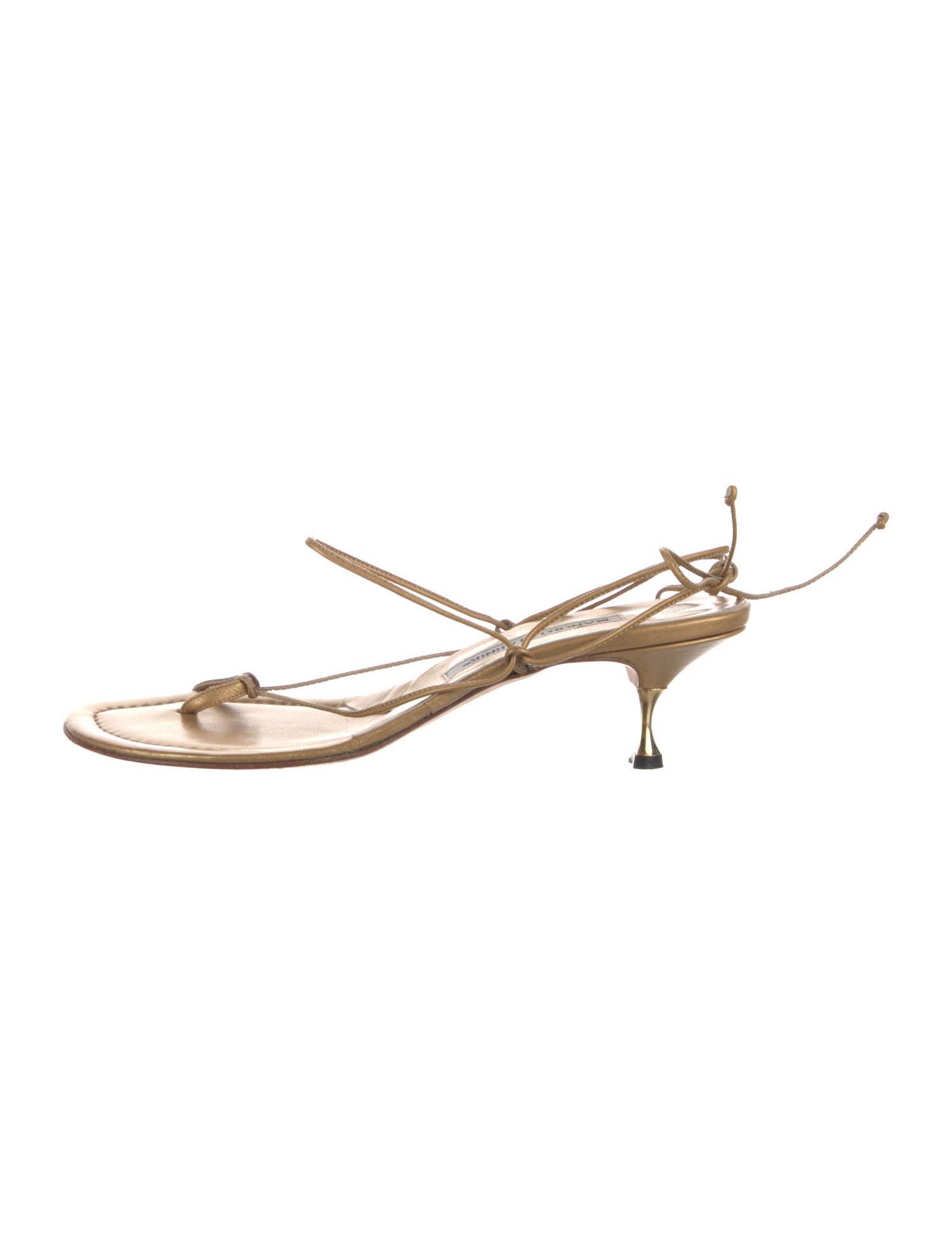 Manolo Blahnik Leather Slingback Sandals