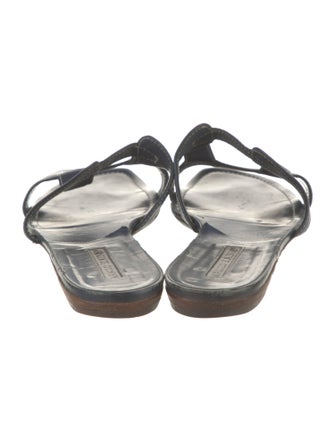Manolo Blahnik Leather Slides
