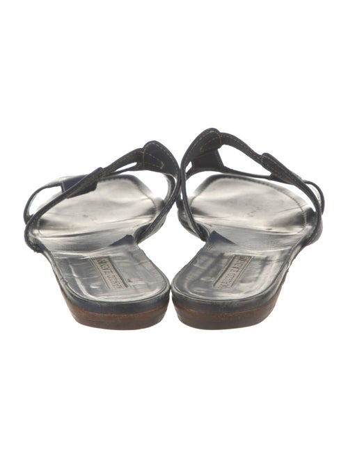 Manolo Blahnik Leather Slides