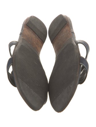 Manolo Blahnik Leather Slides