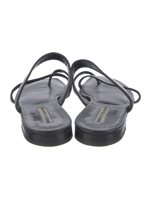 Manolo Blahnik Leather Slides