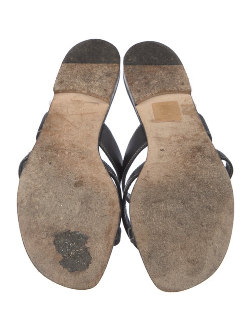 Manolo Blahnik Leather Slides