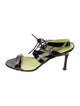 Manolo Blahnik Patent Leather Colorblock Pattern Sandals