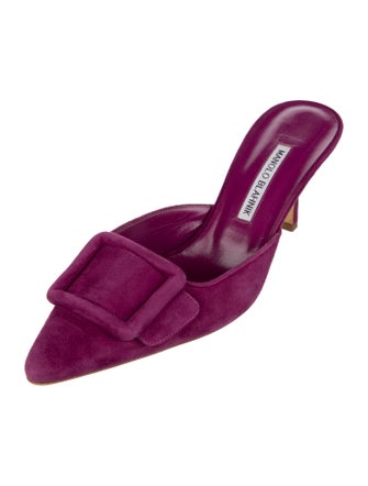 Manolo Blahnik Suede Mules