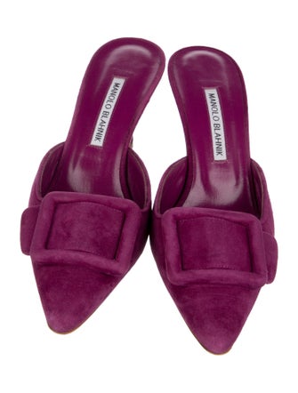 Manolo Blahnik Suede Mules