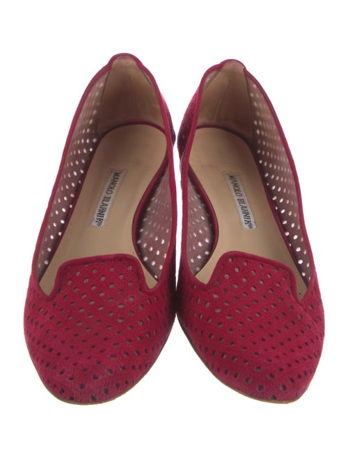 Manolo Blahnik Suede Flats