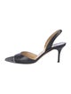Manolo Blahnik Leather Slingback Pumps