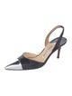 Manolo Blahnik Leather Slingback Pumps