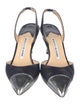 Manolo Blahnik Leather Slingback Pumps