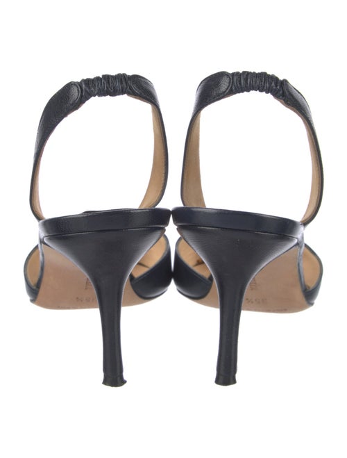 Manolo Blahnik Leather Slingback Pumps