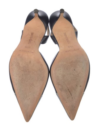 Manolo Blahnik Leather Slingback Pumps