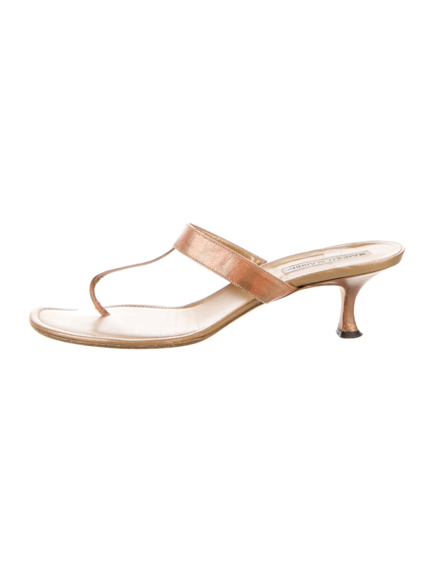 Manolo Blahnik Leather Slides