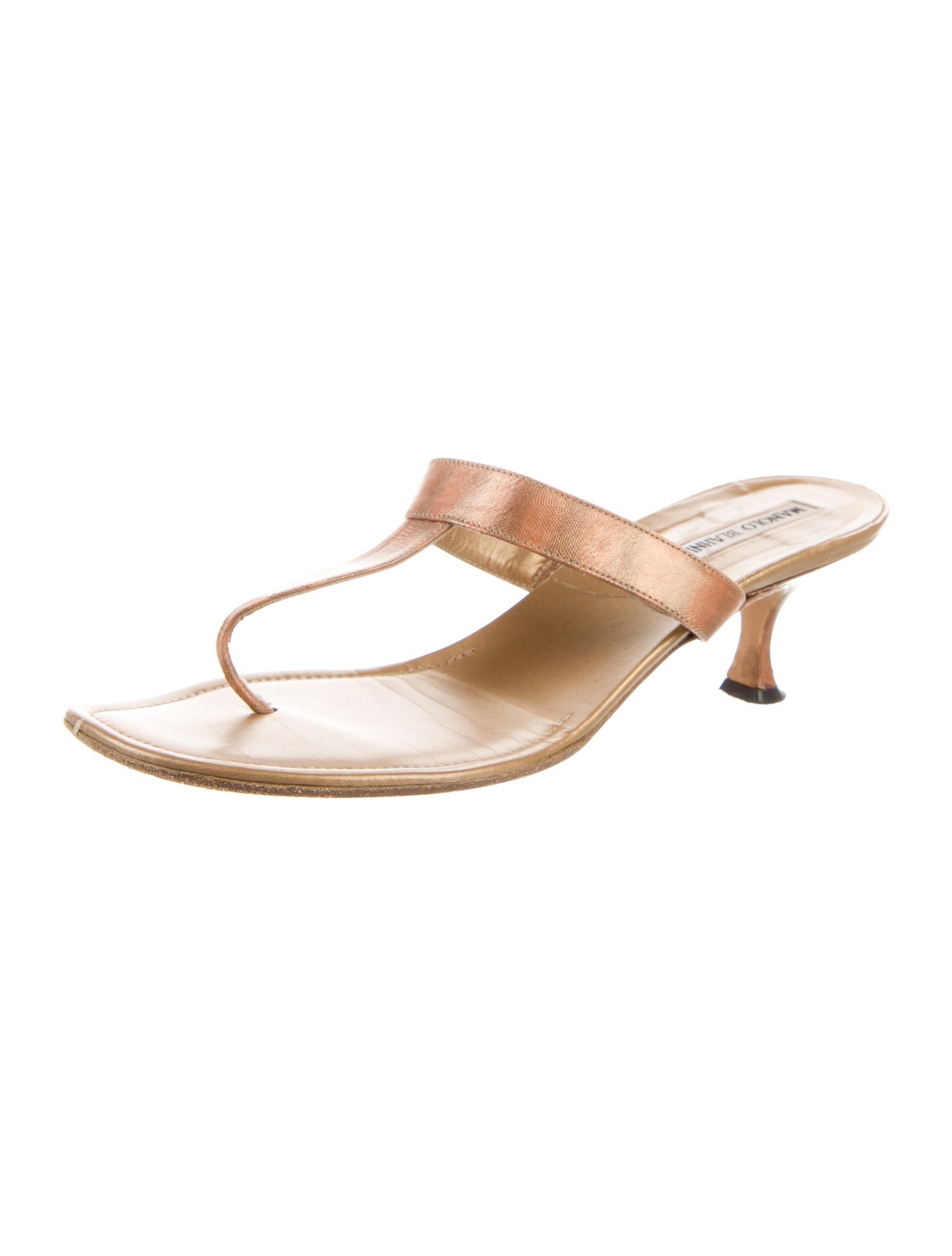 Manolo Blahnik Leather Slides