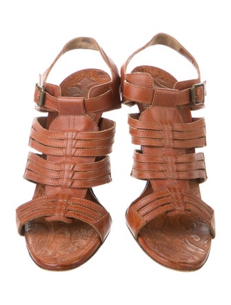 Manolo Blahnik Leather Gladiator Sandals