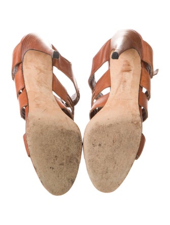 Manolo Blahnik Leather Gladiator Sandals