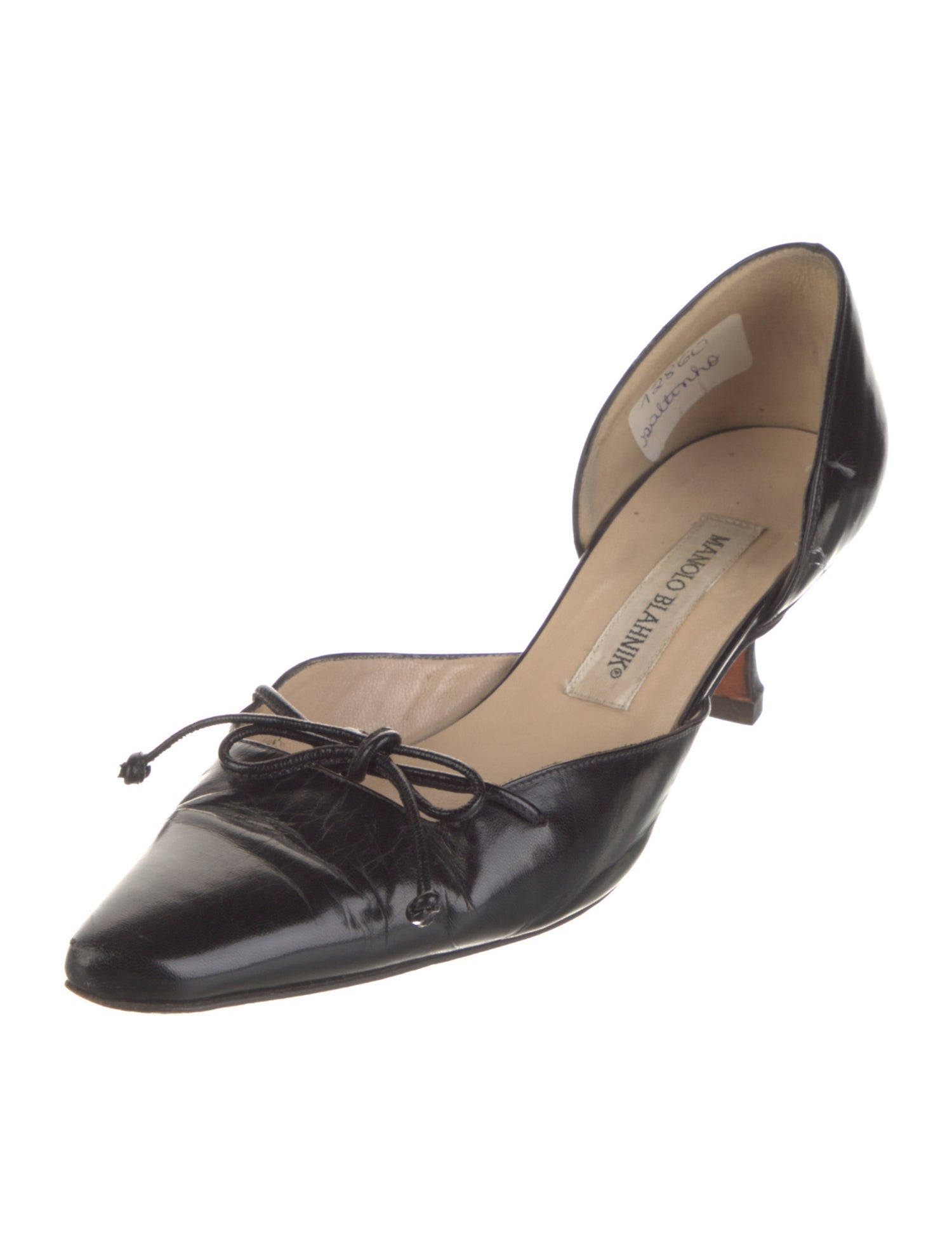 Manolo Blahnik Leather D'Orsay Pumps