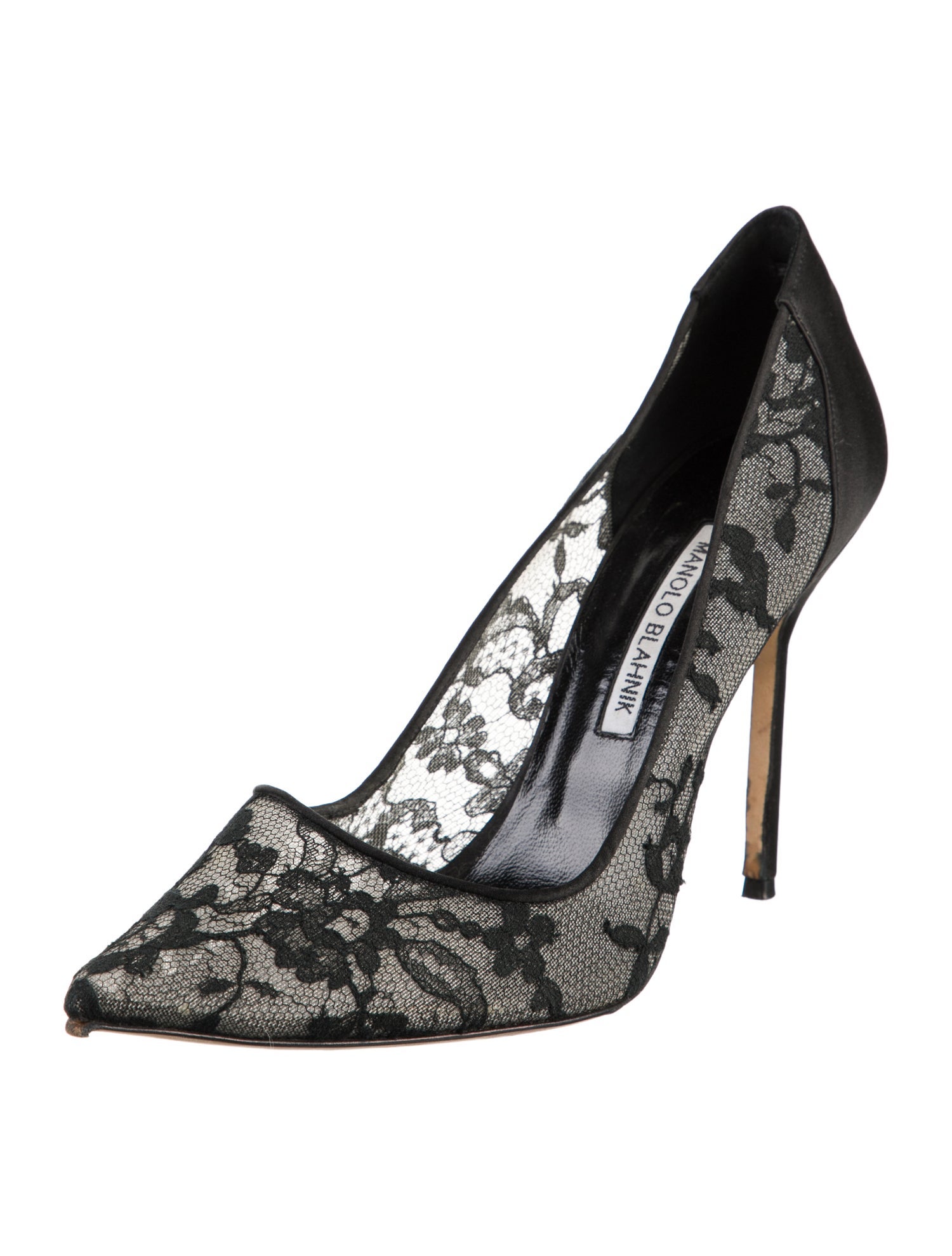 Manolo Blahnik Lace Lace Pattern Pumps