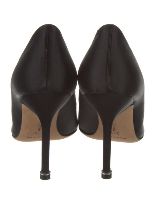 Manolo Blahnik Satin Crystal Embellishments Pumps