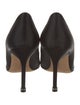 Manolo Blahnik Satin Crystal Embellishments Pumps
