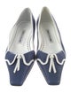 Manolo Blahnik Leather Striped Flats