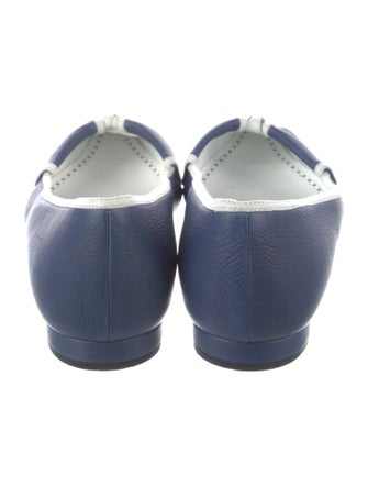 Manolo Blahnik Leather Striped Flats