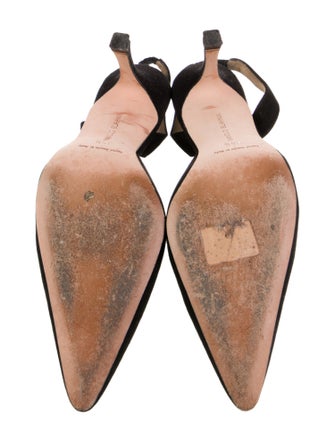 Manolo Blahnik Suede Slingback Pumps
