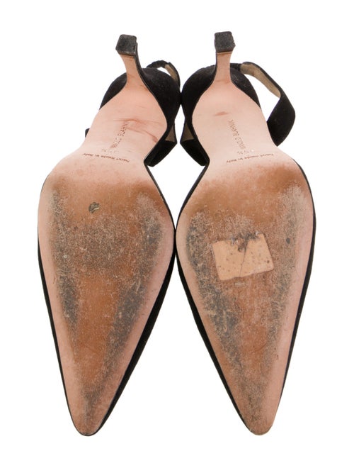 Manolo Blahnik Suede Slingback Pumps