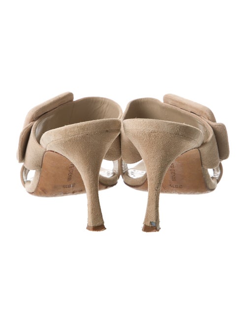 Manolo Blahnik Suede Slides