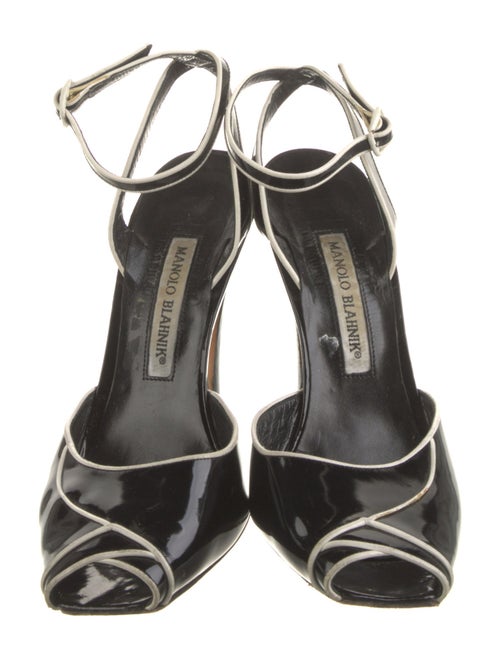 Manolo Blahnik Leather Slingback Pumps