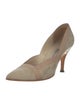 Manolo Blahnik Suede D'Orsay Pumps